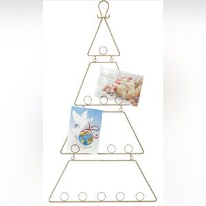 35" Metal Wall Hanging Ornament Tree Card & Photo Holder Display - Gold